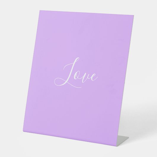 Custom Pastel Mauve Solid Color Minimalistische Ho Sockelschild (Vorderseite)