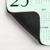 Custom Pastel Mint 2025 Calendar Elegant Mousepad (Ecke)