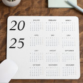 Custom Pastel Mint 2025 Calendar Mousepad