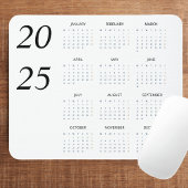 Custom Pastel Mint 2025 Calendar Mousepad