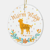 Custom Pastel Orange Labrador Retriever Christmas Keramik Ornament (Links)