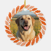 Custom Pastel Orange Labrador Retriever Christmas Keramik Ornament (Hinten)