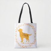 Custom pastel orange Labrador Retriever tote bag Tasche (Vorderseite)
