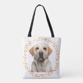 Custom pastel orange Labrador Retriever tote bag Tasche (Rückseite)