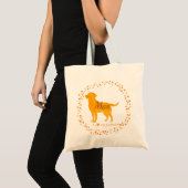 Custom pastel orange Labrador Retriever tote bag Tragetasche (Vorderseite (Produkt))