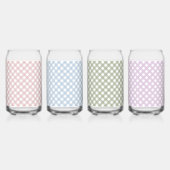 Custom Pastel Pink Blue Green Lila Kariertes Muste Dosenglas (Hinten)