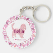 Custom pastel pink cavalier keychain Photo Schlüsselanhänger (Rückseite)