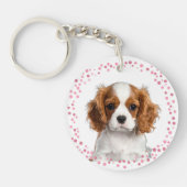 Custom pastel pink cavalier keychain Photo Schlüsselanhänger (Vorderseite)