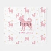 Custom Pastel pink chihuahua Silhouette blanket Fleecedecke (Vorderseite (Horizontal))