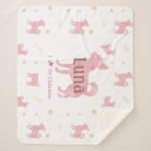 Custom Pastel pink chihuahua Silhouette blanket Sherpadecke (Vorderseite)