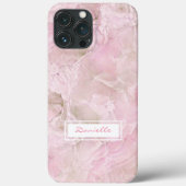 Custom Pastel Pink Gray Agate Marble Art Muster Case-Mate iPhone Hülle (Rückseite)
