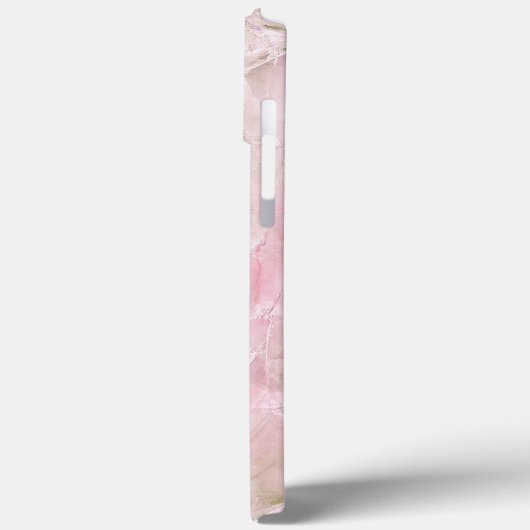 Custom Pastel Pink Gray Agate Marble Art Muster Case-Mate iPhone Hülle (Rückseite / Links)
