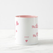 Custom Pastel Pink Labrador Valentine Mug, Name Tasse (Zentrum)