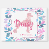 Custom Pastel Pink Poodle Silhouette  Magnet (Vorderseite)