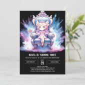 Custom Pastel Princess Geburtstag Einladung (Stehend Vorderseite)