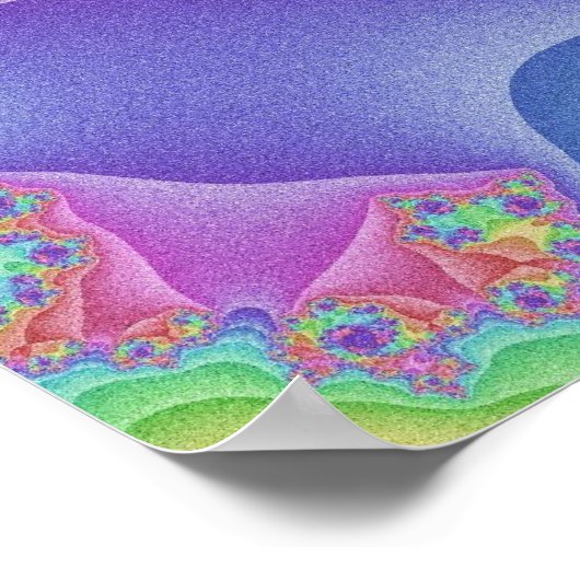 Custom Pastel Rainbow Spiral Poster (Ecke)