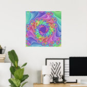 Custom Pastel Rainbow Spiral Poster (Heimbüro)