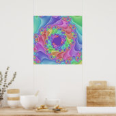 Custom Pastel Rainbow Spiral Poster (Küche)