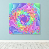 Custom Pastel Rainbow Spirale Leinwand Art (Insitu (Holzboden))