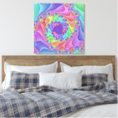 Custom Pastel Rainbow Spirale Leinwand Art (Insitu (Schlafzimmer))
