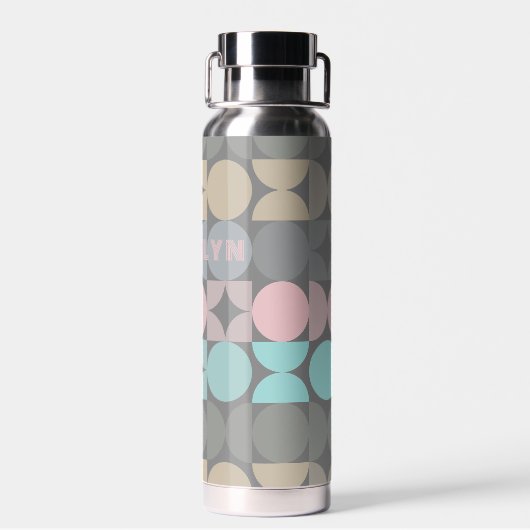 Custom Pastel Seafoam Minze Aquamarin Jade Green Trinkflasche (Rückseite)