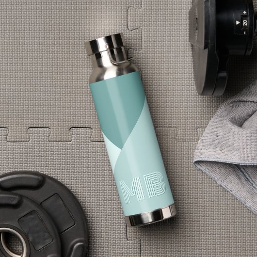 Custom Pastel Seafoam Minze Aquamarin Jade Green Trinkflasche (Fitnessstudio)