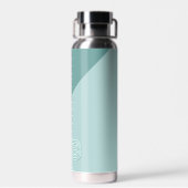 Custom Pastel Seafoam Minze Aquamarin Jade Green Trinkflasche (Rückseite)