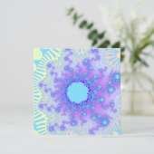 Custom Pastel Sky Sunburst Einladungen (Stehend Vorderseite)