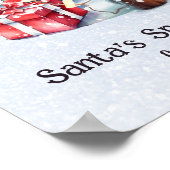 Custom Pastel Snow Santa's Niedliche Weihnachtsfei Poster (Ecke)