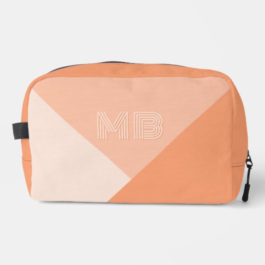 Custom Pastel Sunny Peach Summer Corrange Orange Waschbeutel (Vorderseite)