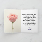 Custom Pastel Watercolor Frühlingsblumen Geburtsta Karte (Innenseite)