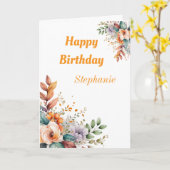 Custom Pastel Watercolor Frühlingsblumen Geburtsta Karte (Gelbe Blume)