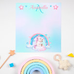 Custom Pastel Watercolor Stars and Unicorn Notizblock<br><div class="desc">Custom Pastel Watercolor Stars und Unicorp Notepad</div>