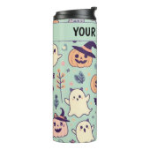 Custom Pastell Halloween Muster Spooky Ghost Thermosbecher (Nach links gedreht)