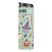 Custom Pastell Halloween Muster Spooky Ghost Thermosbecher (Nach rechts gedreht)