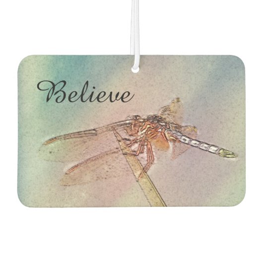 Custom Pastell Inspiration Dragonfly Autolufterfrischer (Vorderseite)