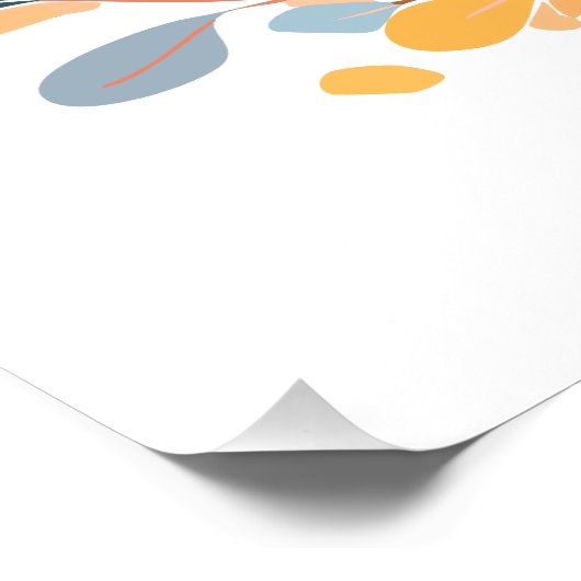 Custom Pastell Orange Cavalier Silhouette Poster (Ecke)