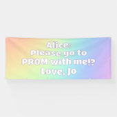 Custom Pastell Rainbow Prom Banner (Horizontal)