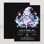 Custom Pastell Wizard Geburtstag Einladung (Vorne/Hinten)