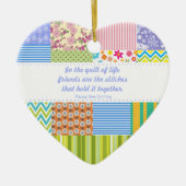 Custom Patchwork Quilters Keramik Ornament (Vorne)