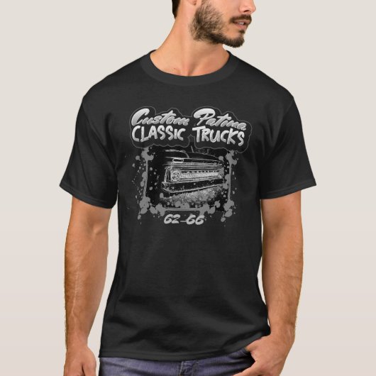 Custom Patina Classic Trucks 62-66 Chevy T-Shirt (Vorderseite)