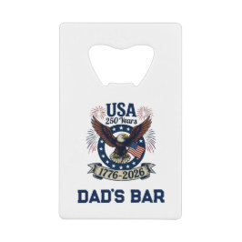Custom Patriotic American Eagle 250 Years Geldbeutel Flaschenöffner