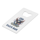 Custom Patriotic American Eagle 250 Years Geldbeutel Flaschenöffner (Rückseite Schrägansicht)