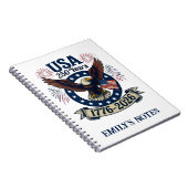 Custom Patriotic American Eagle 250 Years Notizblock (Rechte Seite)