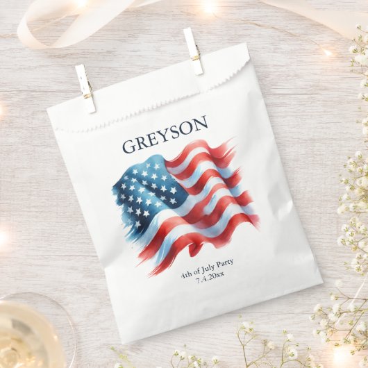 Custom Patriotic American Flag Geschenktütchen (Ausgeschnitten)