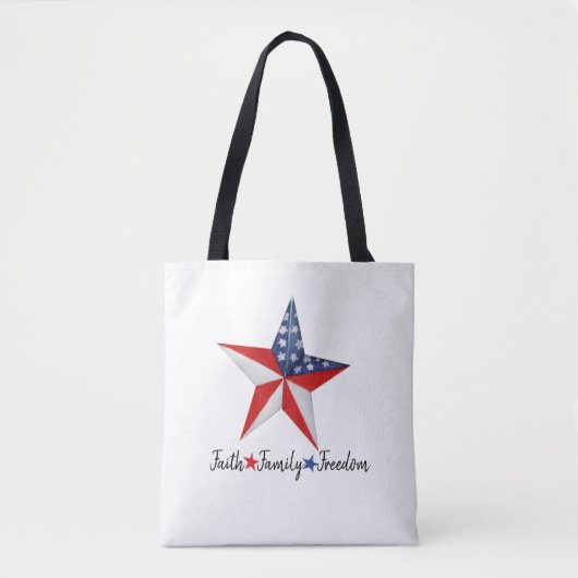 Custom Patriotic American Star, USA Flag Tasche (Vorderseite)