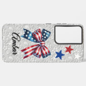 Custom Patriotic Bow Samsung S21 UltrTough Case Samsung Galaxy Hülle (Linke Seite)