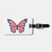 Custom Patriotic Butterfly Gepäckmarke Gepäckanhänger (Vorderseite horizontal)
