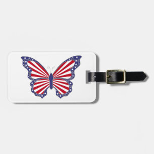 Custom Patriotic Butterfly Gepäckmarke Gepäckanhänger