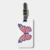 Custom Patriotic Butterfly Gepäckmarke Gepäckanhänger (Vorderseite vertikal)